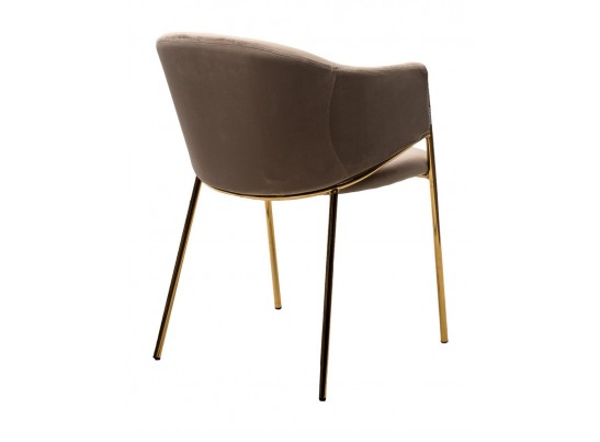 Стул DILL BLUVEL-40 BEIGE, велюр/ золотой каркас в Кургане