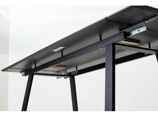 Стол Франк 200 Дуб коричневый, керамика / черный каркас в Кургане