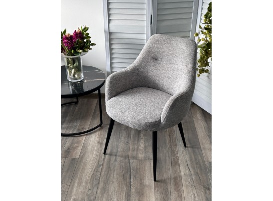 Стул СТАМЕН (STAMEN) ткань DAVIS RETRO BLISS 85, цвет серый / черный каркас, ®DISAUR в Кургане