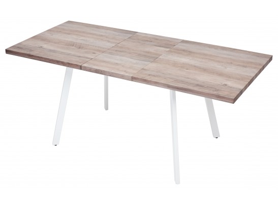 OLD Стол BRICK-2 120 Серый дуб #31054K/ БЕЛЫЙ каркас в Кургане