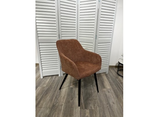 Стул BRANDY WZ2042-08 бронзовый фактурный велюр/ черный каркас в Кургане