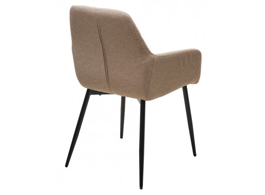 Стул NOVARA Barrel-09 Бежевый, ткань / черный каркас / Товарный знак DISAUR в Кургане