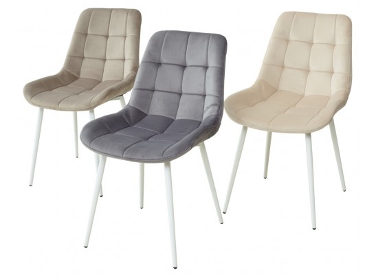 Стул ХОФМАН, цвет H-15 Темно-серый, велюр / белый каркас в Кургане