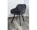 Стул GALE 360 град. поворот. BLUVEL-14 GREY, велюр/ черный каркас, в Кургане