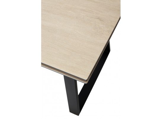 Стол Франк 200 Дуб коричневый, керамика / черный каркас в Кургане