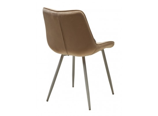 Стул MIAMI G062-03 светлый беж, велюр/ белый каркас в Кургане