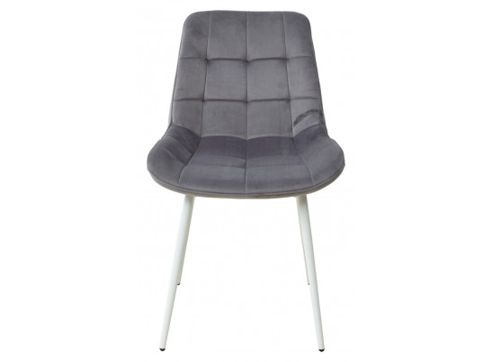 Стул ХОФМАН, цвет H-15 Темно-серый, велюр / белый каркас в Кургане