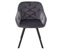 Стул GALE 360 град. поворот. BLUVEL-14 GREY, велюр/ черный каркас, в Кургане
