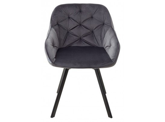 Стул GALE 360 град. поворот. BLUVEL-14 GREY, велюр/ черный каркас, в Кургане