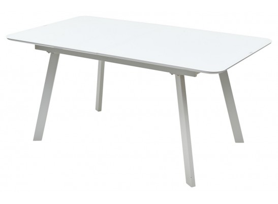 Стол ARUBA 160 WHITE/cупер белое глянцевое стекло в Кургане