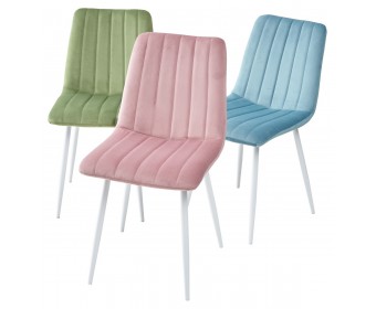 Стул DUBLIN G108-26 стебелек перца, велюр / белый каркас 