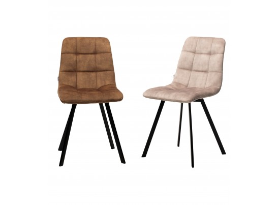 Стул CHILLI SQUARE UF912-10B античный бежевый, велюр без "пальчиковый"/ черный каркас в Кургане