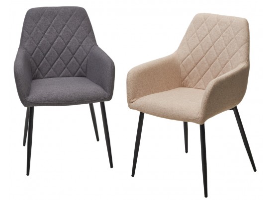 Стул NOVARA Barrel-09 Бежевый, ткань / черный каркас / Товарный знак DISAUR в Кургане