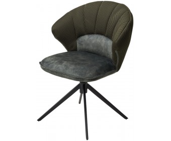 Стул ASTRA 360 град. поворот Зеленый Sonic 77 ткань / 7525-156 велюр / черный каркас, ®DISAUR