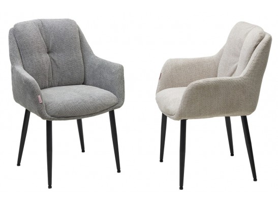 Стул DORE Garna-018 серый, ткань / черный каркас, ®DISAUR в Кургане