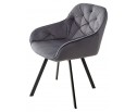 Стул GALE 360 град. поворот. BLUVEL-14 GREY, велюр/ черный каркас, в Кургане