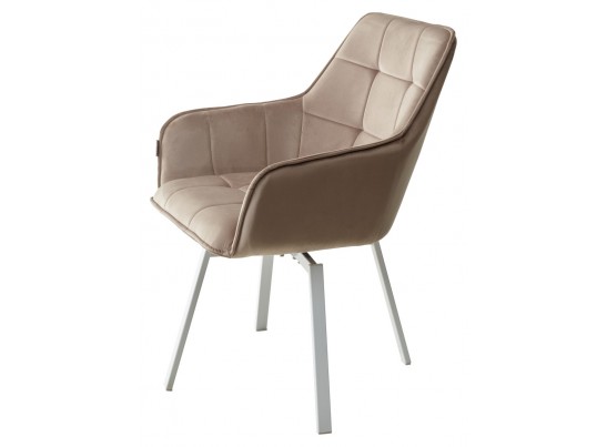 Стул MAVERICK 360 град. поворот. BLUVEL-40 BEIGE/ белый каркас, в Кургане