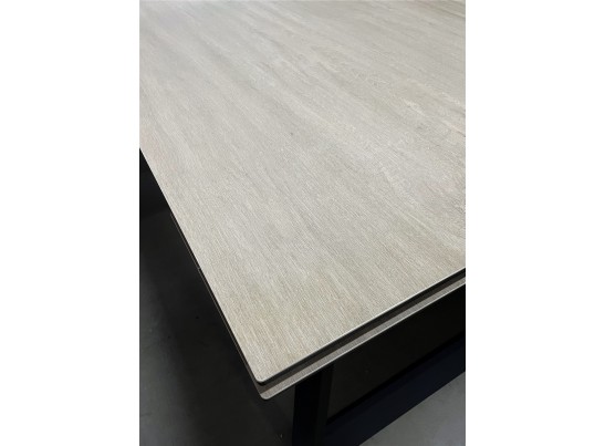 Стол Франк 200 Дуб коричневый, керамика / черный каркас в Кургане