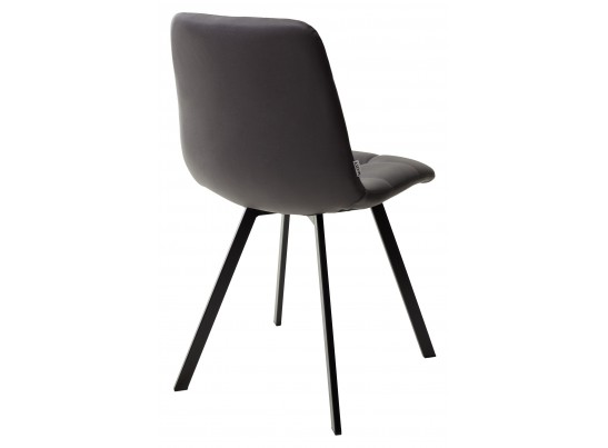 Стул CHILLI SQUARE HK017-11 темно-серый, PU / черный каркас в Кургане