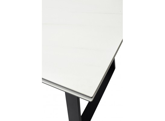 Стол Франк 200 БЕЛЫЙ МРАМОР, КЕРАМИКА / ЧЕРНЫЙ в Кургане