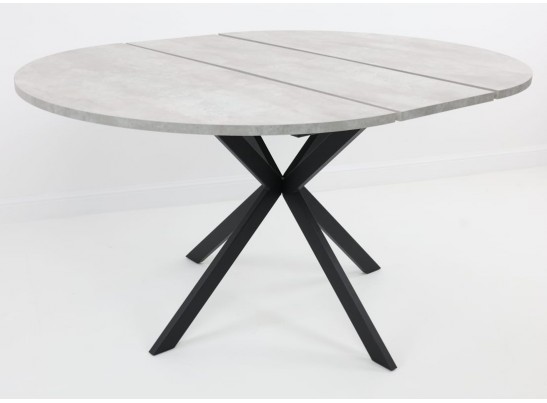 Стол ВЕГА D110 раскладной Цемент /черный каркас в Кургане