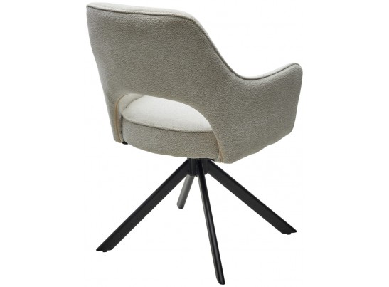 Стул GUARA 180 град. поворот. цвет бежево-белый RAVEN 22 / черный каркас, ®DISAUR в Кургане