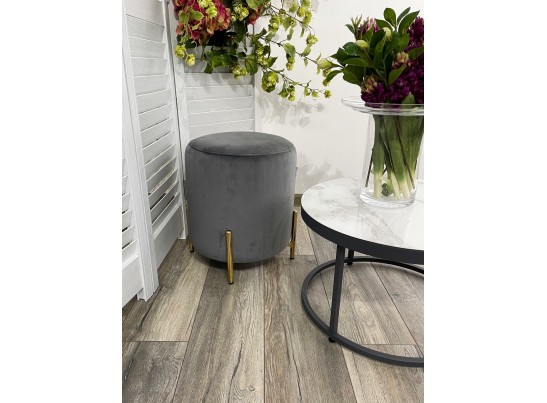 Пуф для гостиной RICE BLUVEL-14 GREY / GOLD в Кургане