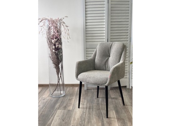 Стул DORE Garna-018 серый, ткань / черный каркас, ®DISAUR в Кургане