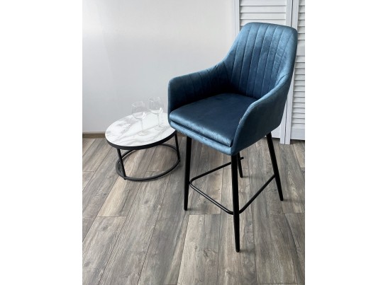 Полубарный стул Роден Blitz 19 Пепельно-синий, велюр (H=65cm), в Кургане