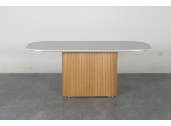 Стол TAMPA 180 цвет БЕЛЫЙ МРАМОР M326, керамика / Каркас OAK, ®DISAUR в Кургане