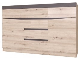 Комод 6 ящиков Тиана Дуб Бонифаций/Вольфрам